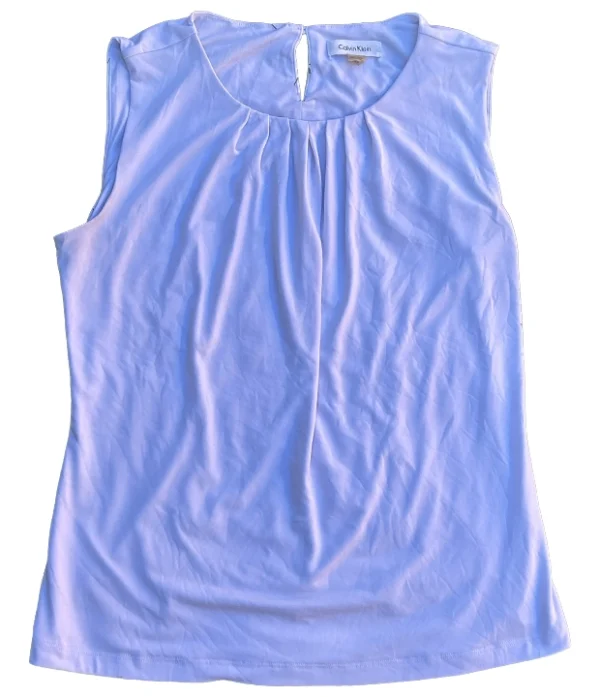 POLERA-CLARA copia Blusa Mujer Cuello Alto Drapeado - Tonos Azul, Celeste, Café
