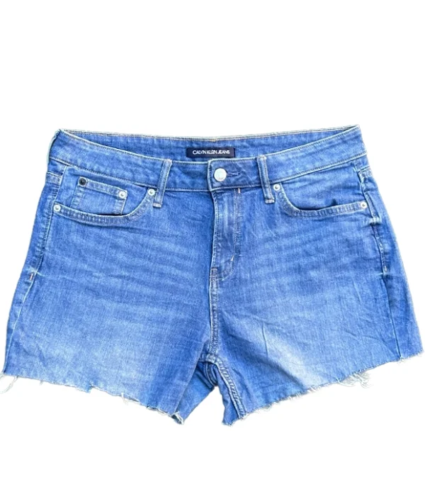 SHORT-MUJER-DEMIN Short Calvin Klein Jeans Clásico Deshilachado - Talla XL