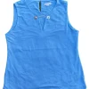 blusa-celeste Blusa Calvin Klein Celeste Escote en V - Talla XL