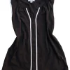 Blusa Calvin Klein Negra Contrast Blanco - Talla M