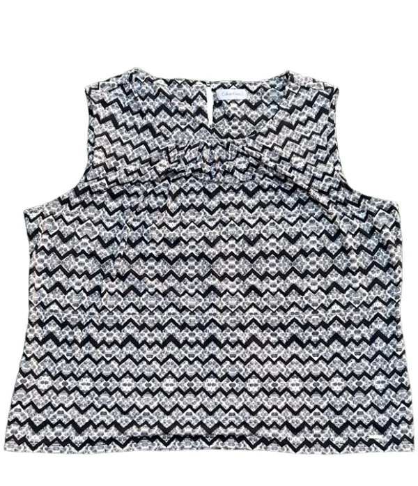 Blusa Calvin Klein Estampado Blanco y Negro - Talla XL