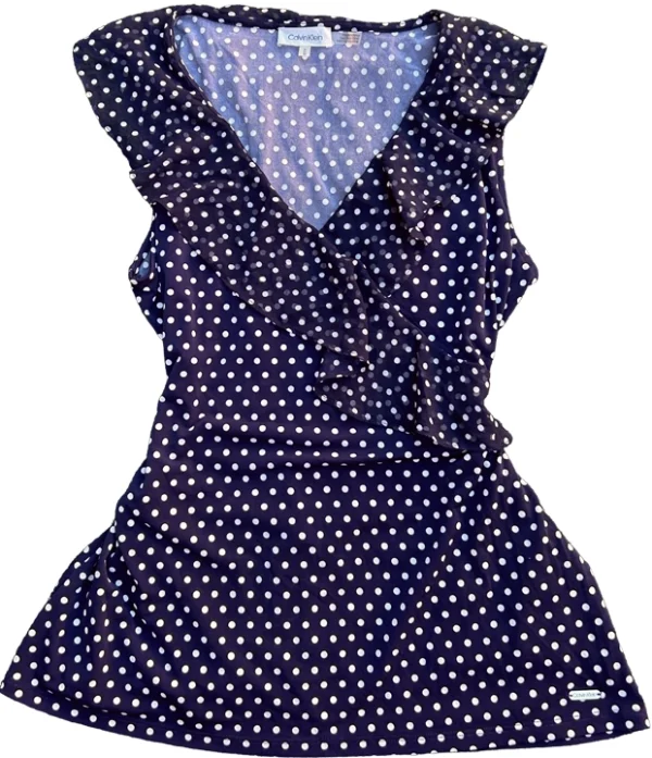 blusa-polka-dots Blusa Calvin Klein Polka Dots - Talla M