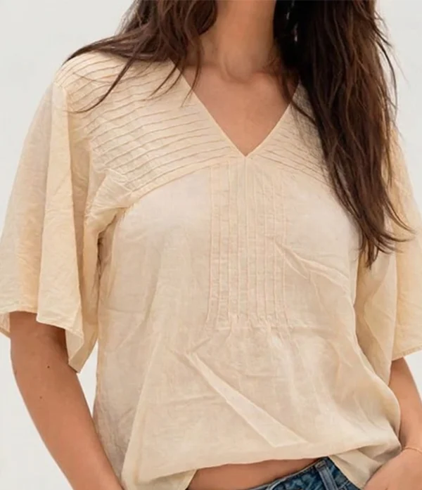 modelo-blusa-amarilla Blusa Manga Kimono Calvin Klein Talla L