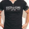 modelo-polera-guess-varon Polera Guess Cuello Henley - Talla S